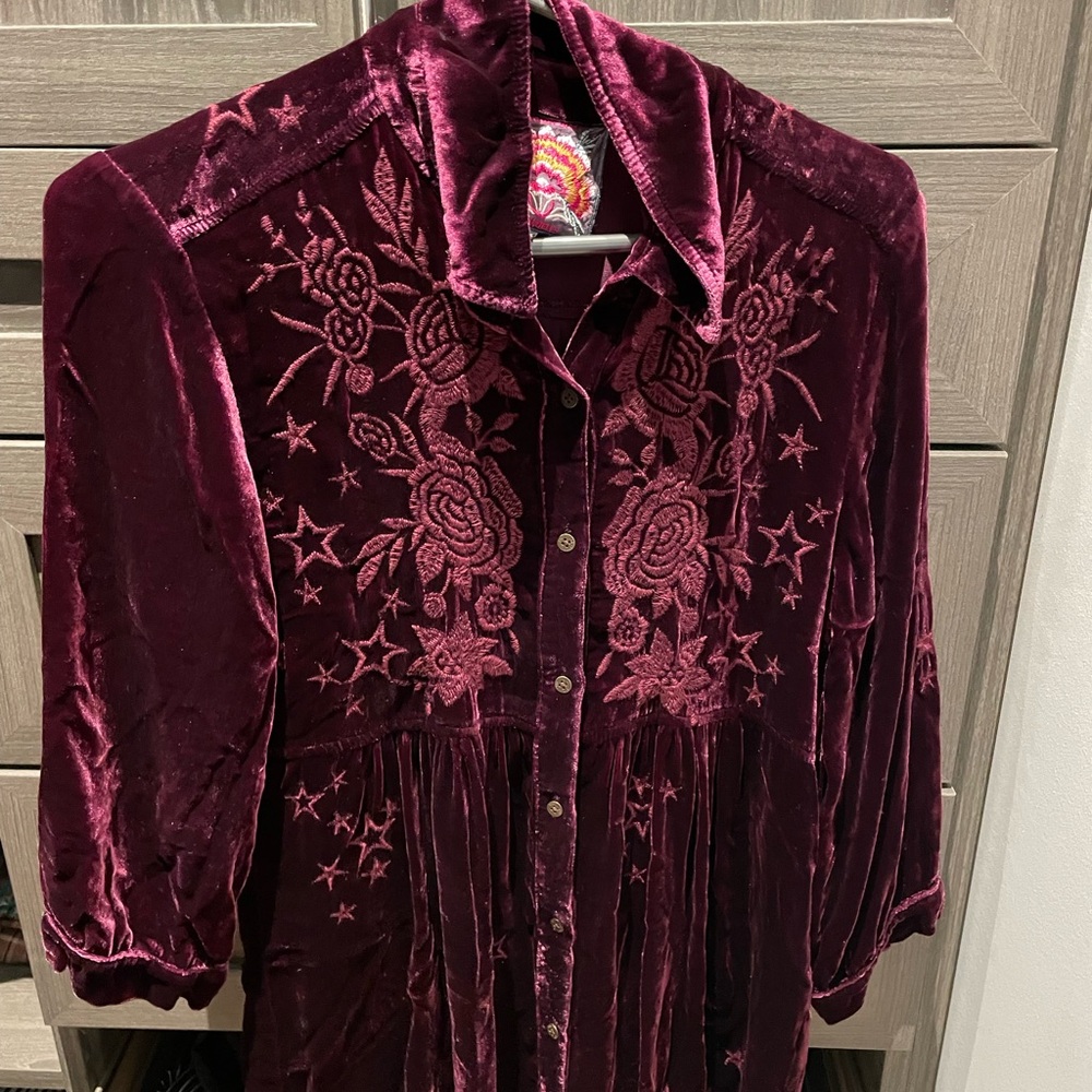 Beautiful Velevt Johnny Was Tunic